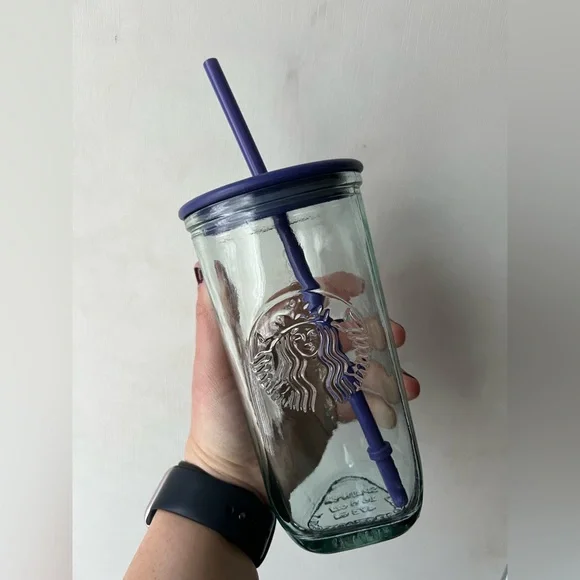 Starbucks 2025 Recycled Triangle Glass 💜 - Picture 1 of 10